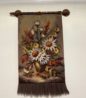 Vintage Handgemachter Wandteppich Gobelin Wandbehang mit Blumen Saarbrücken - St Johann Vorschau