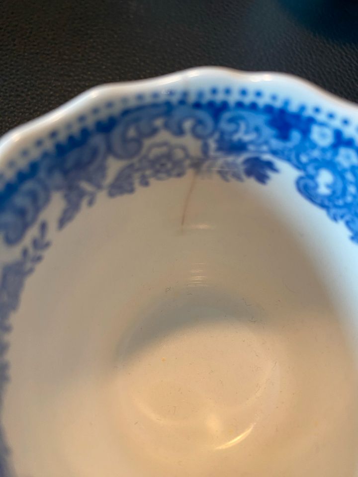 Spode Copeland blue Rhine Vasen Kanne Espressotassen in Sankt Augustin