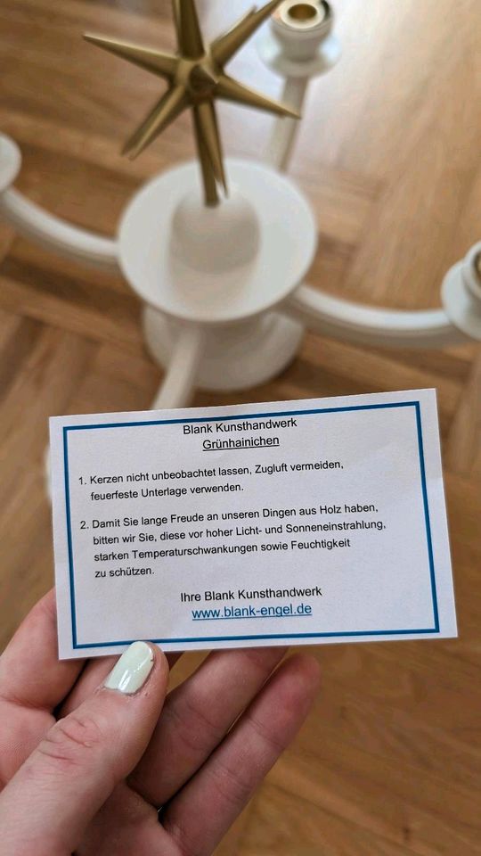 Blank Adventsleuchter weiß neu unbenutzt im Originalkarton in Leipzig