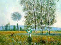 Claude Monet-Felder im Frühling i98255 80x110cm Ölbild handgemalt Berlin - Treptow Vorschau