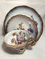 Sammeltasse blau gold mit Blumen florales Design Thüringen - Wiesenthal Vorschau