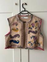 Weste bestickt Zara Top Shirt S/M 36/38 Hessen - Büdingen Vorschau