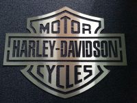 Harley Davidson Logo, Edelstahl Blechschild, 820 x 630 x 2 mm Niedersachsen - Karwitz Vorschau