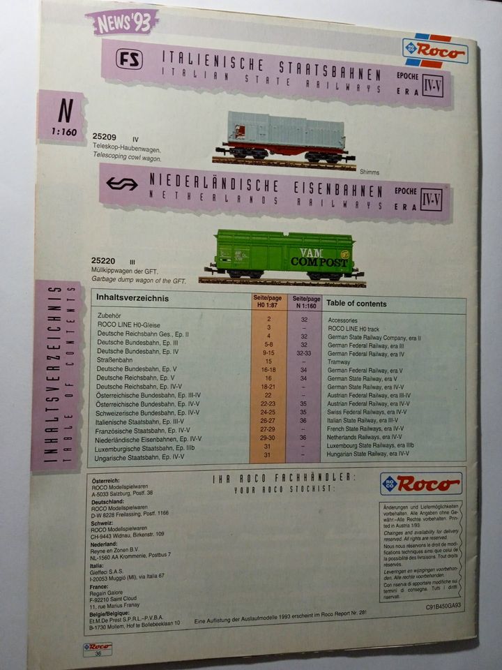 ROCO Neuheiten 1993 Spur HO + N in Leipzig