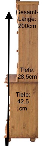 Edles Küchenbüffet aus hellem Weichholz in Düsseldorf