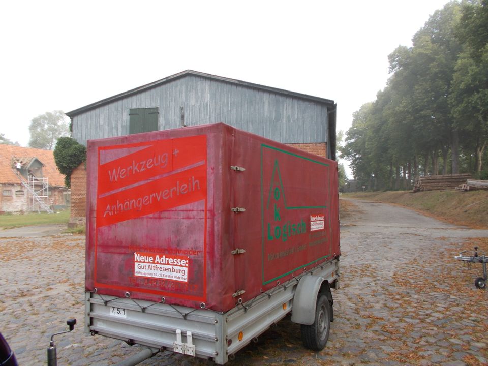 Anhänger mit Plane 750 Kg Verleih/Vermietung in Bad Oldesloe