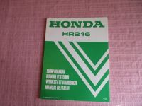 Werkstatt Handbuch Honda Rasenmäher HR216, gebraucht, 1986 Niedersachsen - Lilienthal Vorschau