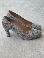 Gabor Pumps, weiss-bunt Schlangenoptik, Größe 5 Niedersachsen - Braunschweig Vorschau