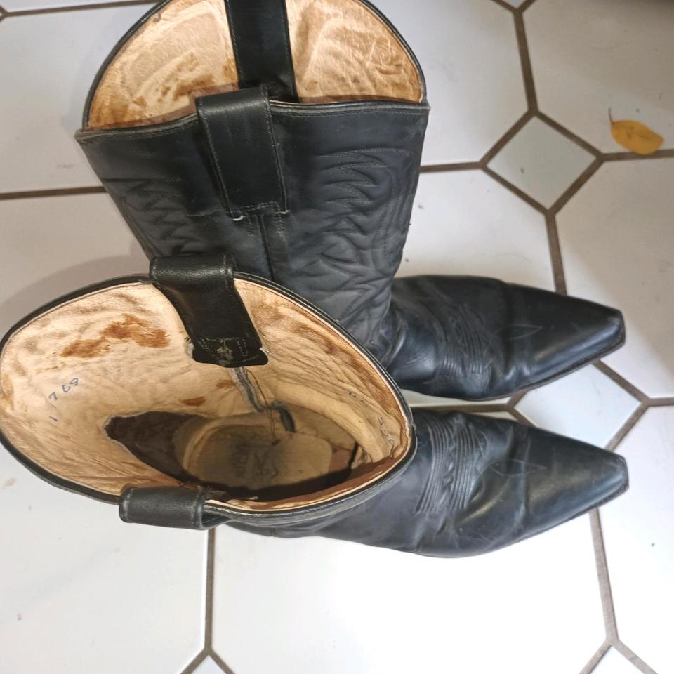 Leder Western Cowboy Biker Stiefel Boots Größe 48 Männer in Burgthann 