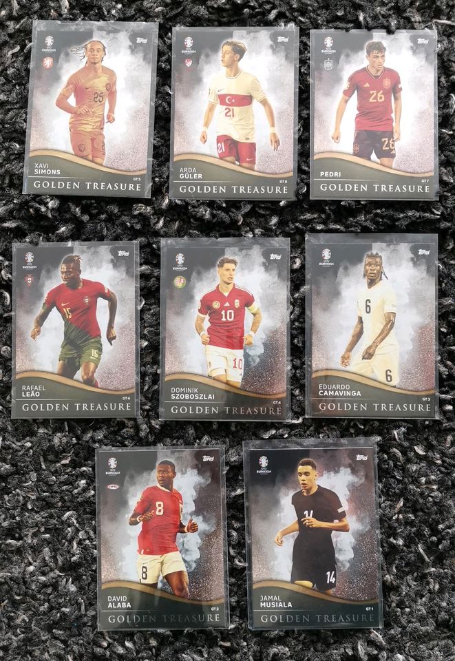 8 Stück Golden Treasure EM Cards Topps 2024 Match Attax in Wetter (Ruhr)