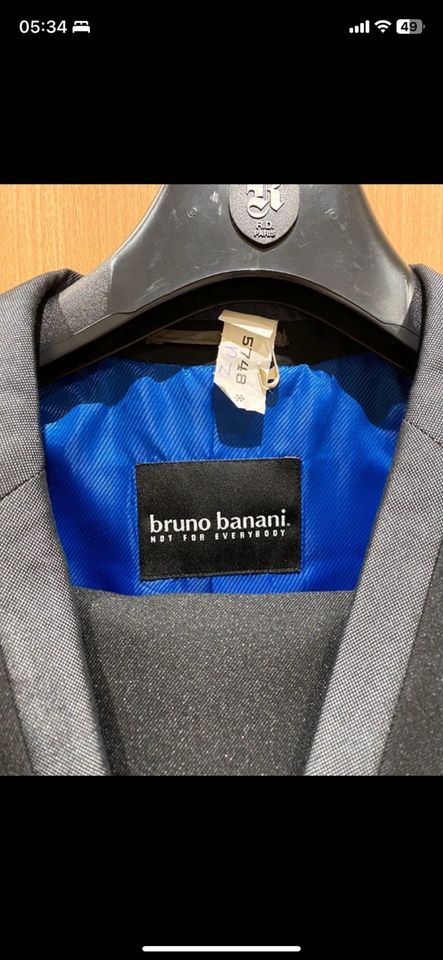 Bruno Banani Anzug Hochzeitsanzug Grau/ Schwarz NEU OVP Gr.46 in Werder (Havel)