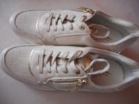 MEDICUS Leder-Schnürer beige/Gold-Glitzer Gr. 6,5 NEU Hessen - Linsengericht Vorschau