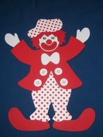 Fensterbild Tonkarton (168 a) Clown Kölle Alaaf Karneval rot weiß Nordrhein-Westfalen - Rietberg Vorschau