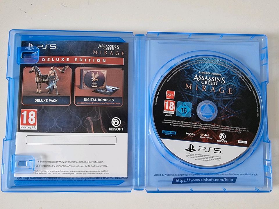 PS5 Assassins Creed Mirage Deluxe Edition, wie neu in Berlin