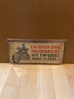 Blechschild mit Motorrad Sprüchen für Sammlung Deko Garage Niedersachsen - Oldenburg Vorschau