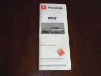 Citroen Preisliste PKW 04/1998 DM | Xantia XM Xsara Saxo Evasion Bayern - Kalchreuth Vorschau