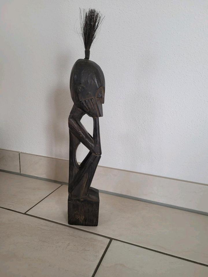 Afrikanischen Holzfigur Denkerfigur Afrika 43 - 45 cm Dekogras in Karlshuld