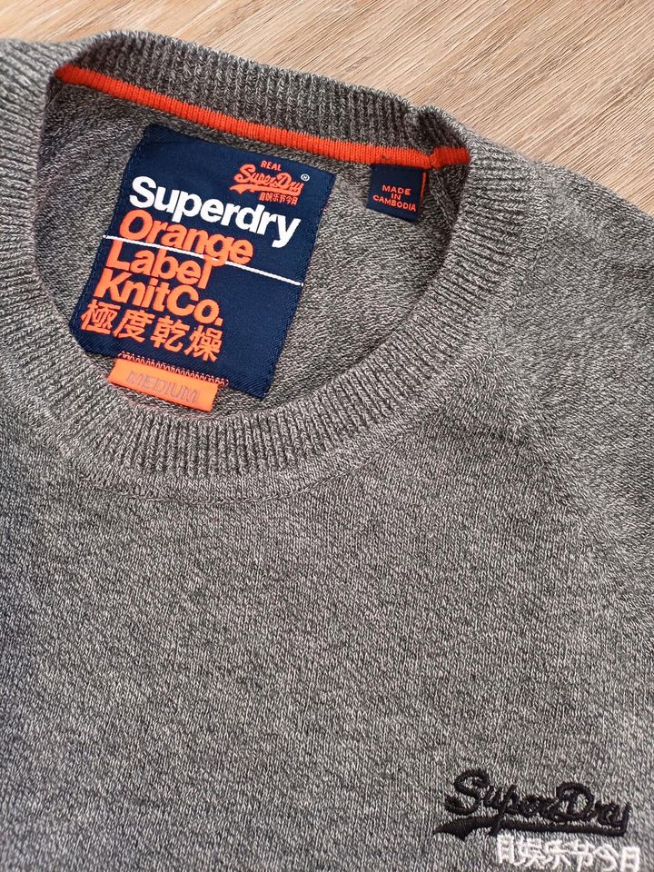 Pullover - Pulli von SUPERDRY - grau meliert - Gr. M in Krefeld