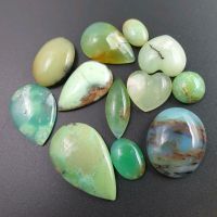 12x Echte Chrysopras / Jade Cabochons ( 272 ct. ) 15 - 39 mm Nordrhein-Westfalen - Recklinghausen Vorschau