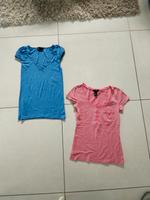 2 Shirt Gr XS 34 blau und rosa H&M Vero Moda Sachsen - Bad Dueben Vorschau