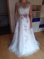 Brautkleid 36 A-Linie 3D Blumen rosa Tattoospitze Hochzeitskleid Bayern - Haag in Oberbayern Vorschau