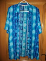 Gr. 44, Bluse, Longbluse, 80 cm, blau/bunt, v.  Doris Streich Bayern - Vierkirchen Vorschau