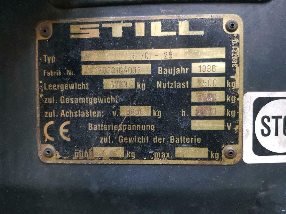 Still R70-25 Schlachtfest Umrichter Mast VW Motor Dieselstapler in Ludwigshafen