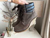 Buffalo Keilabsatz Stiefeletten echtleder grau timberland Style Bayern - Bamberg Vorschau
