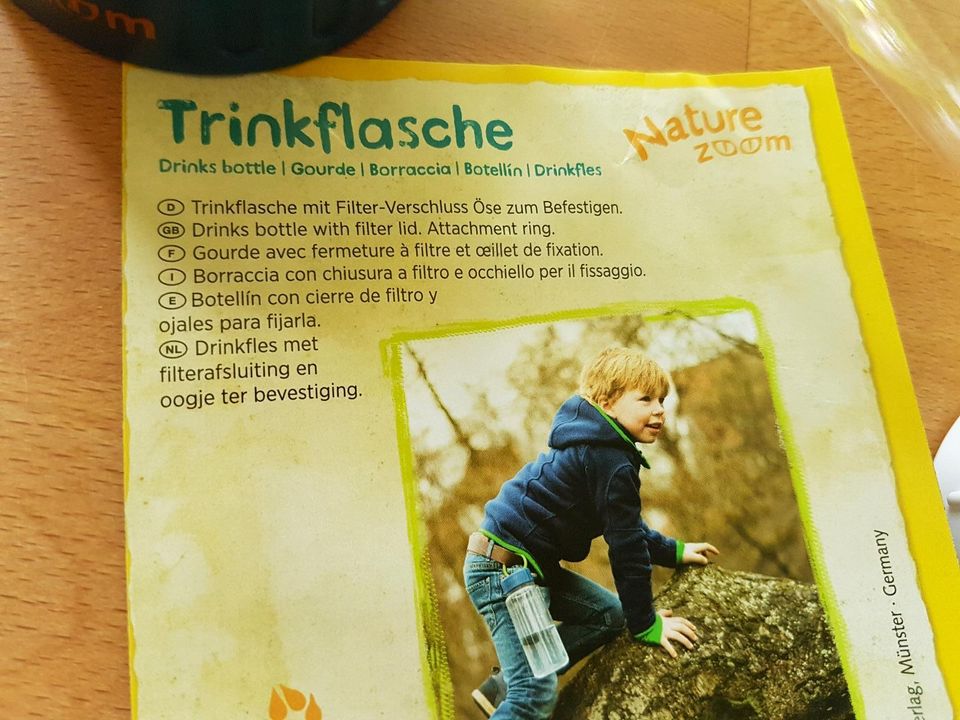 Flasche Wasser Trinkflasche mit Filter + Trage Öse am Verschluss in Oer-Erkenschwick