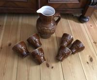 DDR Keramik Gräfenroda / Weinkrug / Saft Krug + 6 Becher/ Vintage Sachsen - Görlitz Vorschau