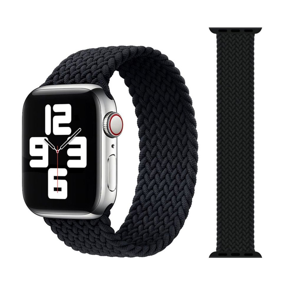 Geflochten Solo Loop Armband für Apple Watch Series 7-3 SE 45-38mm Braided Nylon in Oestrich-Winkel