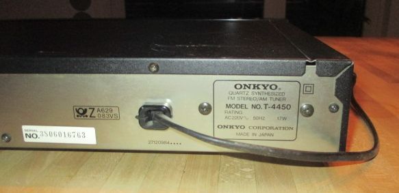 ONKYO INTEGRA T-4450 FM7AM STEREO TUNER Radio, schwarz in Hildrizhausen