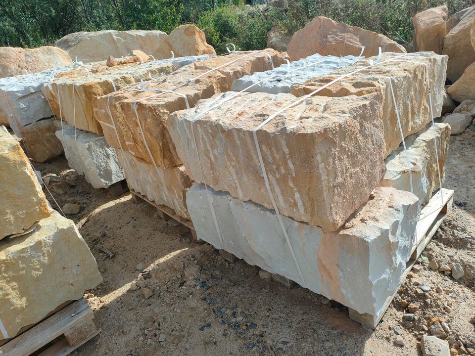 Sandstein Steinblock 40x40x60-120cm, Nautrstein 60,- e Netto lfm in Herzogenaurach