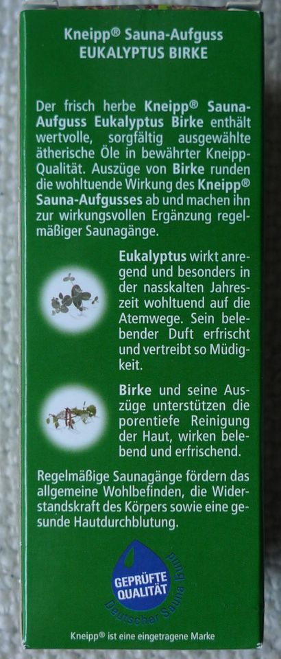 Sauna-Aufguss, Eukalyptus Birke, Kneipp, 100 ml, neu & OVP in Bremen