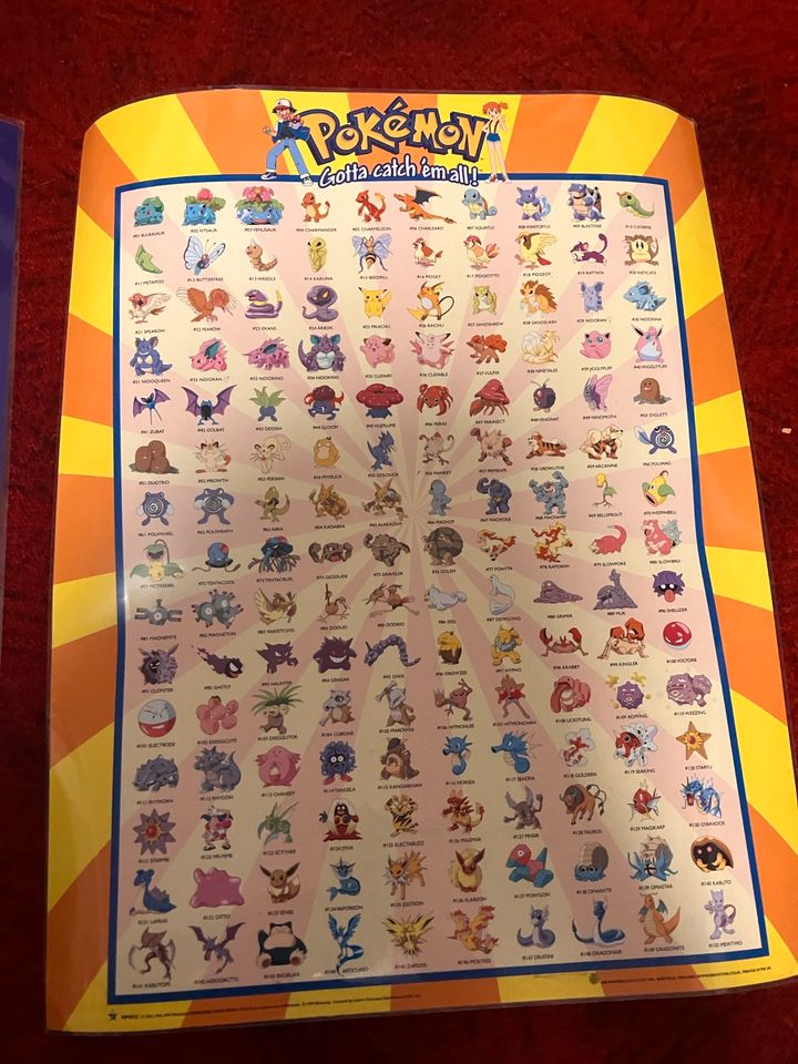 Pokémon Poster 1999 Vintage laminiert in Manching