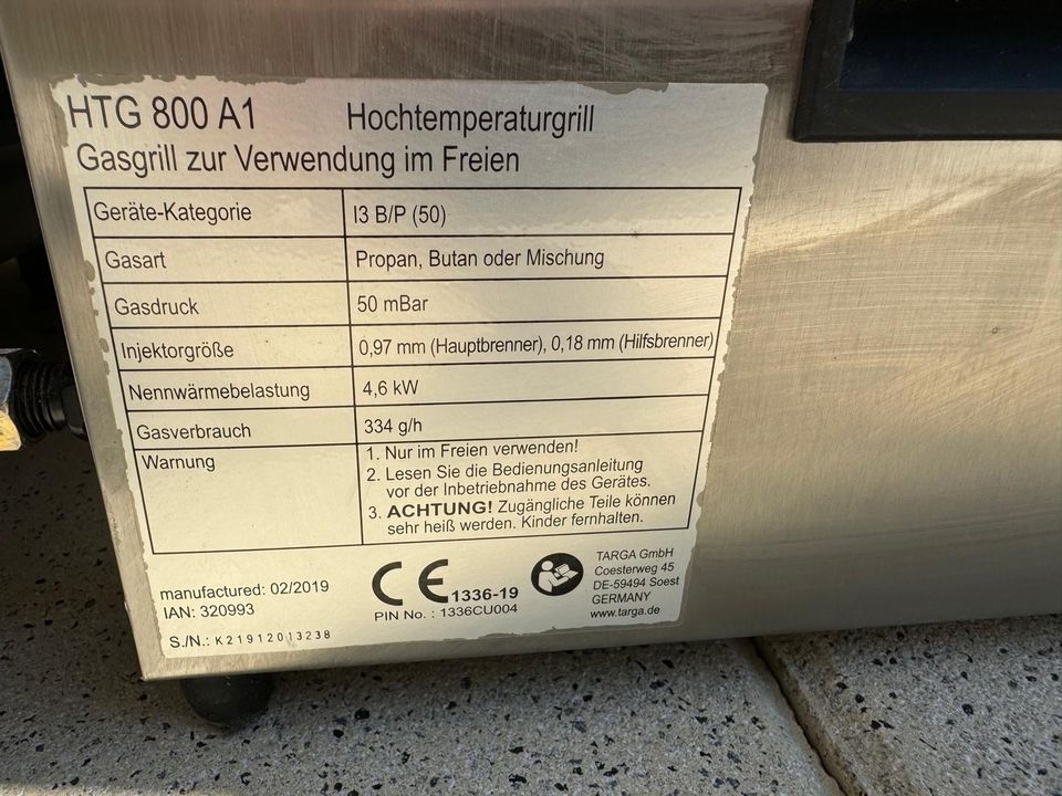 Oberhitzegrill BEEFER / HTG800 A1 in Siegen