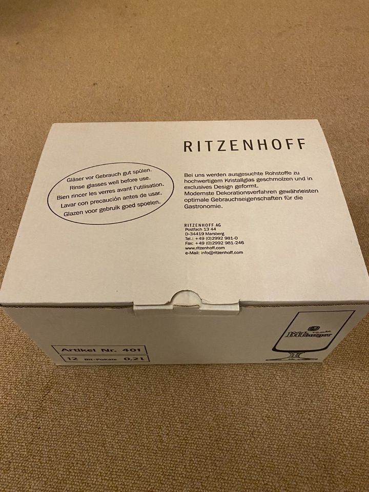 Ritzenhoff 12x Bitburger Pokal Gläser 0,2l Neu in Remscheid