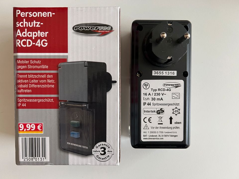 Powertec Personen-schutz-Adapter RCD-4G in Regensburg