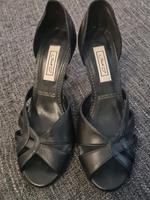 Schwarze Leder Pumps Gr. 40 Peep Toe Sandale Berlin - Treptow Vorschau