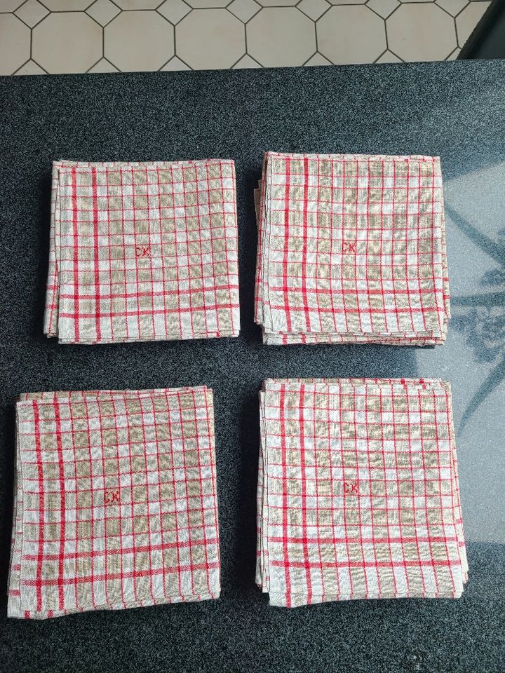 Bauernleinen Handtücher alt nie benutzt Monogramm 12 Stück in Preußisch Oldendorf