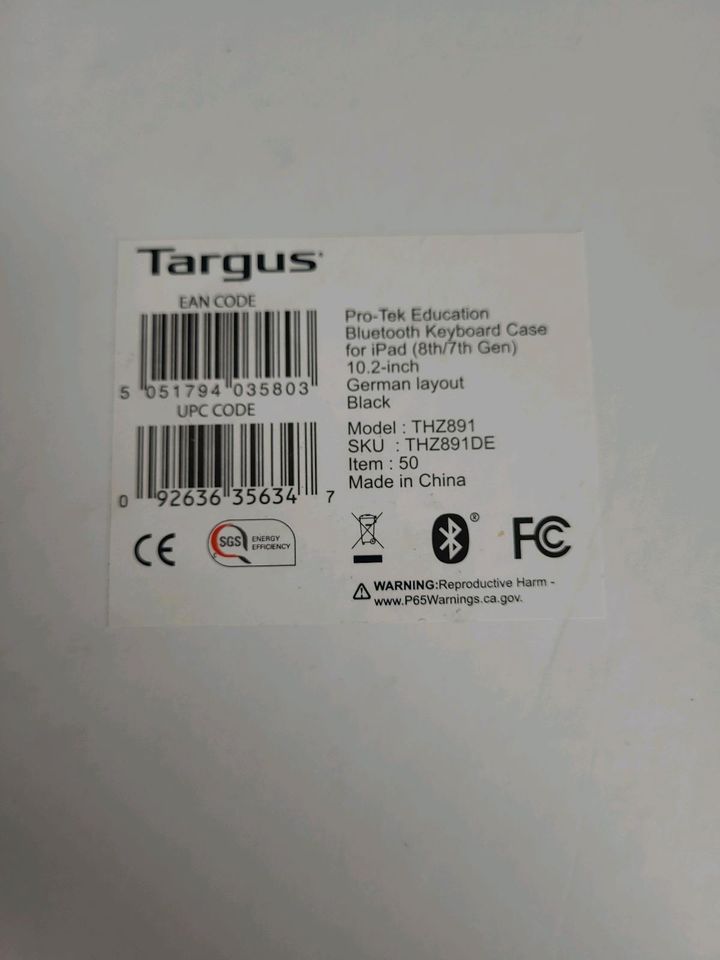 Targus THZ891DE Tablet Tastaturhülle für ipad 10,2 Zoll = 7./8 in Künzell