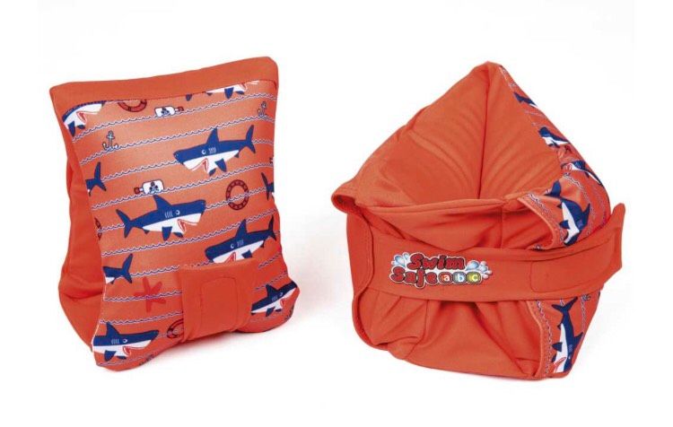 Bestway Schwimmflügel mit Textilbezug rot orange mit Haifischen in Bergheim