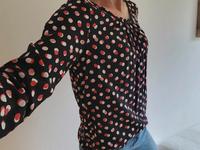 Bluse Shirtbluse schwarz rot weiß Punkte 36 wie Neu Taifun Bayern - Piding Vorschau