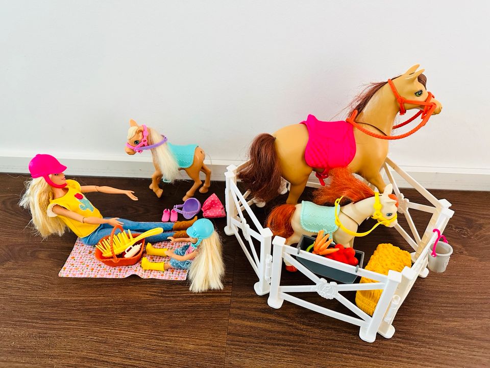 Mattel#Barbie#Reitspaß#Puppe#Chelsea#Pferd#Pony#stall#set#paket in Stuttgart