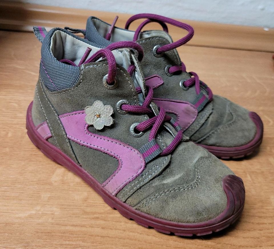 SUPERFIT Leder Schuhe Gr. 26 Wildleder Halbschuhe pink grau in Elmshorn