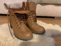 Stiefeletten Gr. 40 gefüttert Boots mit Absatz 5 cm braun Baden-Württemberg - Ispringen Vorschau