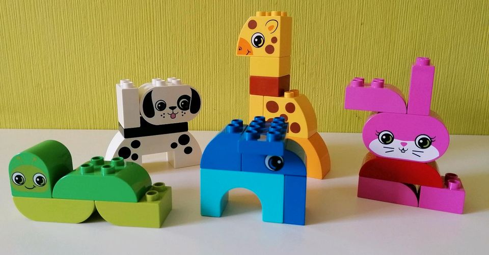 LEGO DUPLO Set 10573 Lustige Tiere Elefant Hund Giraffe RaupeHase in Dresden
