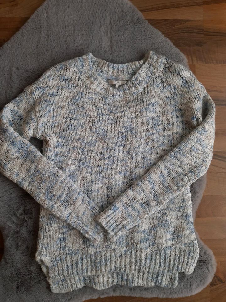 Pullover Strick weiß beige blau Glitzer❣️ in Viersen