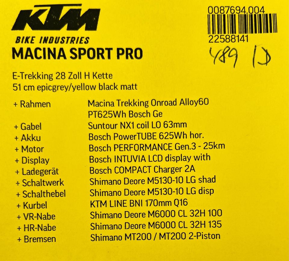 Top KTM Pedelec Macina Sport Pro 51cm in München