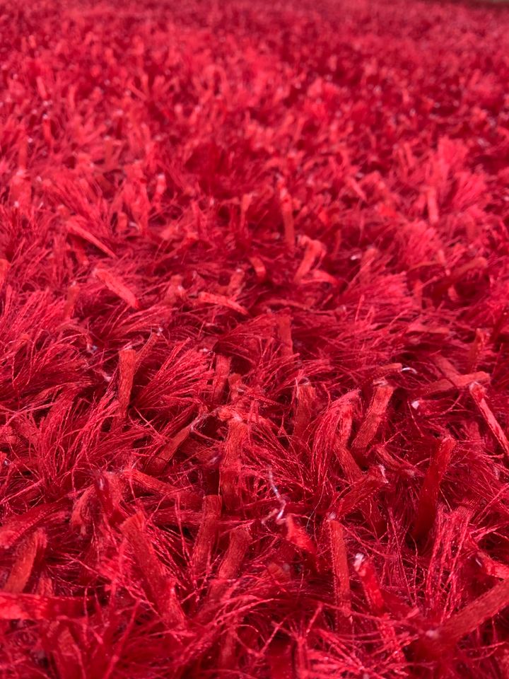 Roter Hochflor Teppich in Bisingen